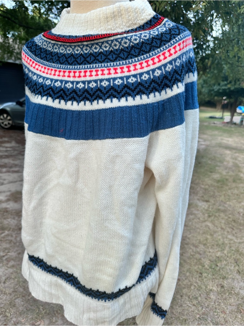 Vintage Orlon Campus Fair Isle Sweater